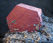 Pink beryl crystal, SEM
