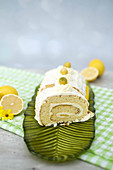 A lemon sponge roll