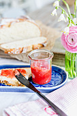 Blood orange jelly and yeast bread