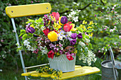 Colorful Spring Bouquet With Blossoming Branches