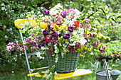 Colorful Spring Bouquet With Blossoming Branches