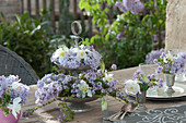 Fragrant Table Decoration With Lilac And Thyme