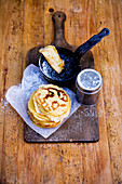 Crepes with apple and quince