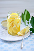 Jar of confit citrus