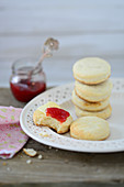 Scones with strawberry jam