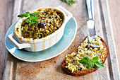 Baked zucchini and rice spread (vegan and gluten-free)