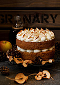 Cinnamon and Apple Cake with Dried Apple Slices
