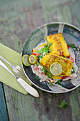 Asian curried cod