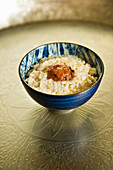 Umeboshi (eingelegte Ume-Früchte, Japan) mit Reis