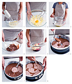 Einen Schokoladen-Sauerkirsch-Kuchen backen
