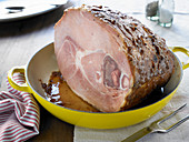 Miso and Granny Smith Apple Glazed Baked Ham