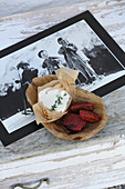 Bavaria meets South Tyrol - beetroot dumplings with horseradish sauce