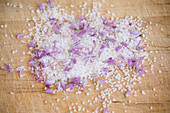 Homemade chive-flower salt