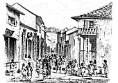 Street in China, 19th century