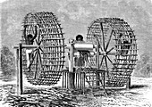 Sugar cane mill in Ecuador, 19th century