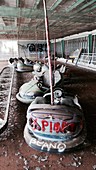 Abandoned bumper cars, New Orleans, USA