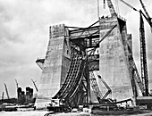 Saturn V first stage test stand construction, 1963