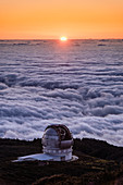 Sunset at GranTeCan telescope
