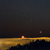 Setting Moon and Venus