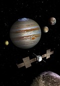Jupiter Icy Moons Explorer JUICE mission, artwork