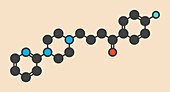 Azaperone antipsychotic drug molecule