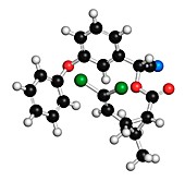 Cypermethrin insecticide molecule