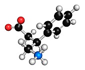 Phenibut anxiolytic and sedative drug molecule