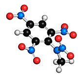 Tetryl explosive molecule