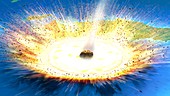 Chicxulub asteroid impact, illustration