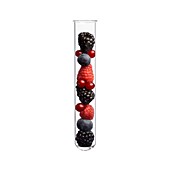 Mixed berries in test tube