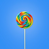 Bright coloured lollipop