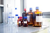 Laboratory solutions and glassware
