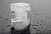 Melting ice cubes