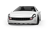 Abstract white car, illustration