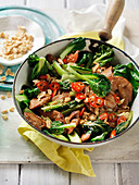 Honey soy chicken and greens