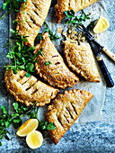 Broccoli mustard and cheddar hand pies