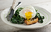 Eggs florentine with spinach