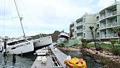 Hurricane Irma destruction in the Caribbean