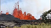 Kilauea eruption lava fountains, May 2018