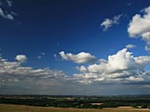 Timelapse of cumulus humilis clouds in summer over Berkshire