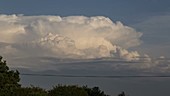 Timelapse of cumulonimbus clouds in summer