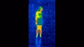Woman dancing thermographic