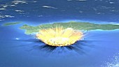 Chicxulub asteroid impact, animation