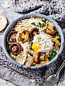 Mushroom, Cavolo Nero and Quinoa Risotto