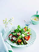 Roasted Asparagus and Tomatoes with Lemon Dressing