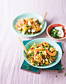 Couscous and prawn salad