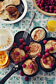 Ricotta-Pfannkuchen mit Zitrone und Mohn