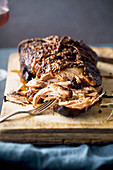 Slow-cooked pork with sugar glazing