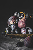 Dark mood violet fruits