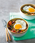 Mediterranean fried rice with eggs